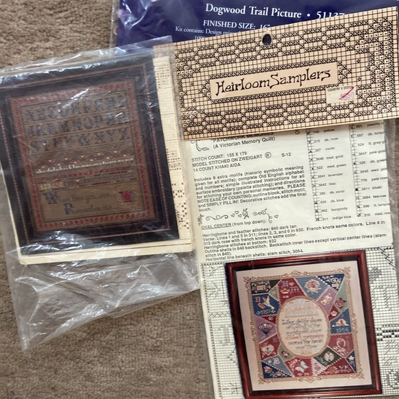 10 stitchery kits vintage samplers cross stitch crewel embroidery - Picture 8 of 12